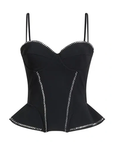 Chiara Boni La Petite Robe Woman Top Black Size 4 Polyamide, Elastane