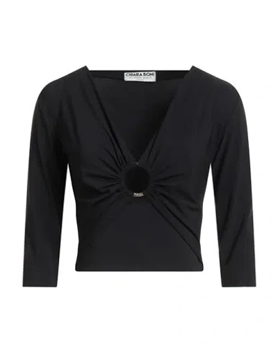 Chiara Boni La Petite Robe Woman Top Black Size 6 Polyamide, Elastane
