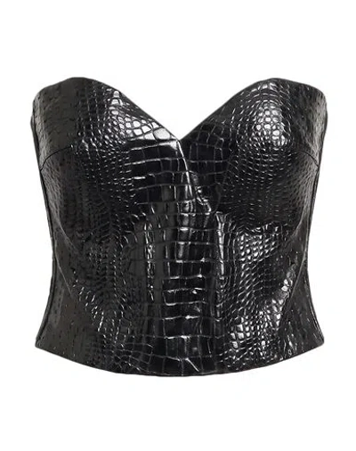 Chiara Boni La Petite Robe Woman Top Black Size 8 Polyamide, Elastane