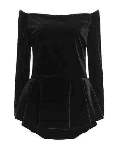 Chiara Boni La Petite Robe Woman Top Black Size 8 Polyester, Polyamide, Elastane