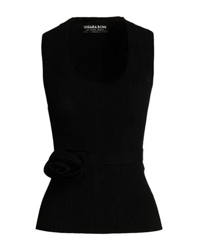 Chiara Boni La Petite Robe Woman Top Black Size Xs Viscose, Polyester