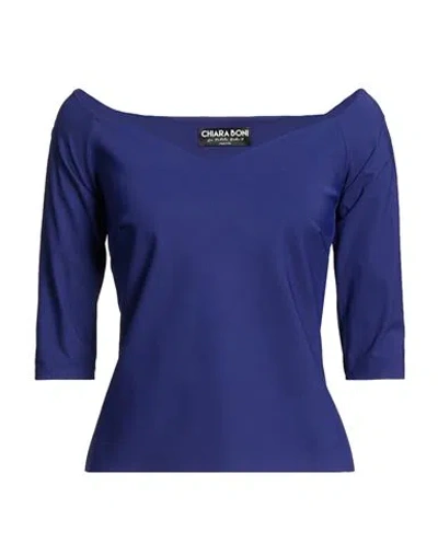 Chiara Boni La Petite Robe Woman Top Blue Size 4 Polyamide, Elastane