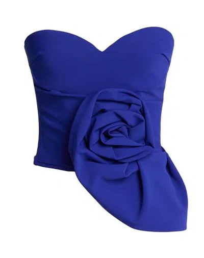Chiara Boni La Petite Robe Woman Top Bright Blue Size 2 Polyamide, Elastane