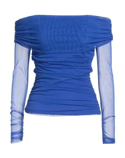 Chiara Boni La Petite Robe Woman Top Bright Blue Size 6 Polyamide, Elastane