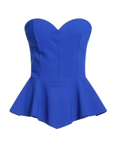 Chiara Boni La Petite Robe Woman Top Bright Blue Size 8 Polyamide, Elastane