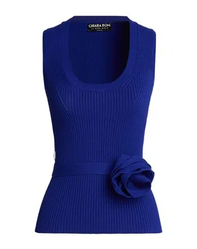 Chiara Boni La Petite Robe Woman Top Bright Blue Size Xs Viscose, Polyester