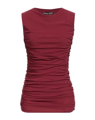 Chiara Boni La Petite Robe Woman Top Burgundy Size M Polyamide, Elastane