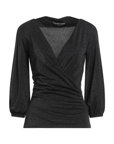 Chiara Boni La Petite Robe Woman Top Charcoal Size 6 Polyamide, Viscose, Elastane, Polyester In Gray