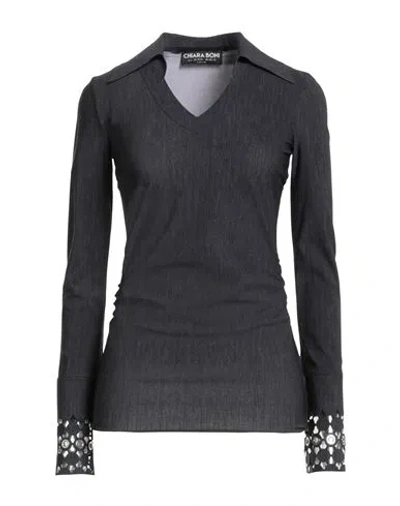 Chiara Boni La Petite Robe Woman Top Charcoal Size 8 Polyamide, Elastane In Gray