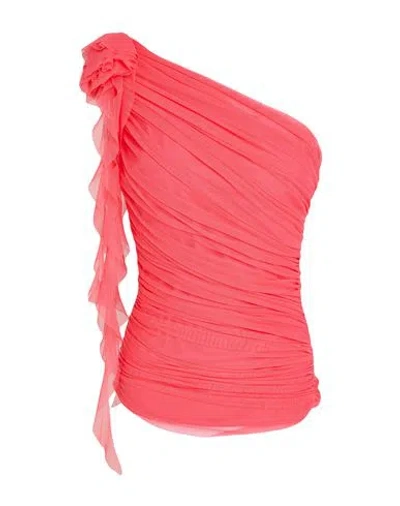 Chiara Boni La Petite Robe Woman Top Coral Size 8 Polyamide, Elastane In Red