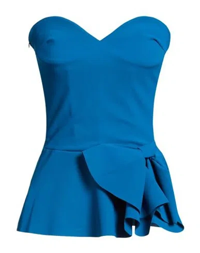Chiara Boni La Petite Robe Woman Top Deep Teal Size 2 Polyamide, Elastane In Blue