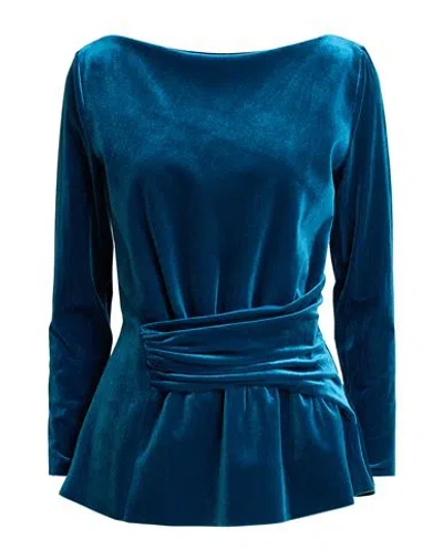 Chiara Boni La Petite Robe Woman Top Deep Teal Size 6 Polyester, Polyamide, Elastane In Blue