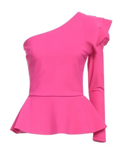 CHIARA BONI LA PETITE ROBE CHIARA BONI LA PETITE ROBE WOMAN TOP FUCHSIA SIZE 8 POLYAMIDE, ELASTANE