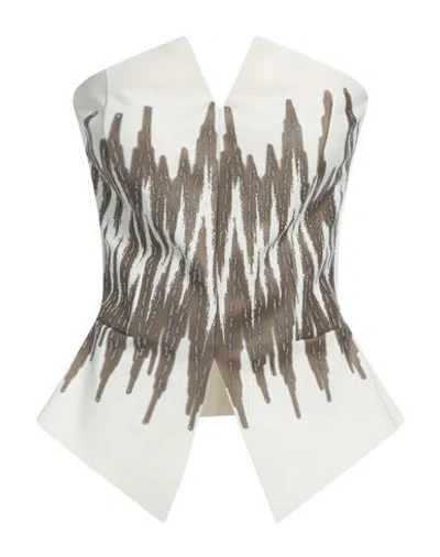 Chiara Boni La Petite Robe Woman Top Ivory Size 8 Polyamide, Elastane In White