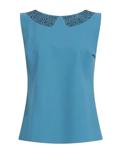 Chiara Boni La Petite Robe Woman Top Light Blue Size 8 Polyamide, Elastane