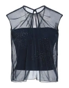Chiara Boni La Petite Robe Woman Top Midnight Blue Size 8 Viscose, Polyamide, Elastane In Blue