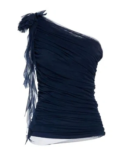 Chiara Boni La Petite Robe Woman Top Midnight Blue Size 8 Polyamide, Elastane