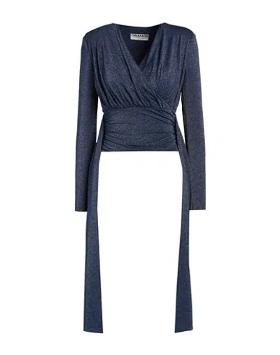 Chiara Boni La Petite Robe Woman Top Navy Size 2 Polyamide, Viscose, Elastane, Polyester In Blue