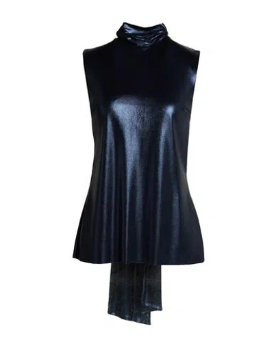 Chiara Boni La Petite Robe Woman Top Navy Size 2 Viscose, Polyamide In Multi