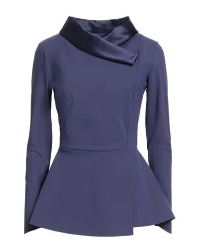 Chiara Boni La Petite Robe Woman Top Navy Size 8 Polyamide, Elastane