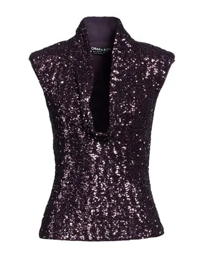 Chiara Boni La Petite Robe Woman Top Plum Size 4 Polyester, Polyamide, Elastane In Purple