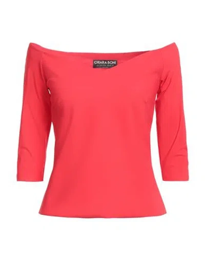 Chiara Boni La Petite Robe Woman Top Red Size 6 Polyamide, Elastane