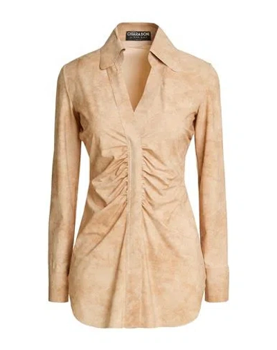 Chiara Boni La Petite Robe Woman Top Sand Size 4 Polyamide, Elastane In Brown