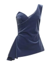 Chiara Boni La Petite Robe Woman Top Slate Blue Size 10 Polyester, Polyamide, Elastane