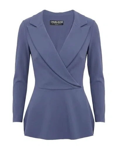 Chiara Boni La Petite Robe Woman Top Slate Blue Size 2 Polyamide, Elastane
