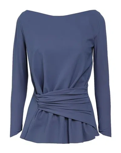 Chiara Boni La Petite Robe Woman Top Slate Blue Size 4 Polyamide, Elastane