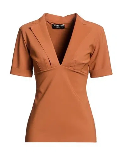 Chiara Boni La Petite Robe Woman Top Tan Size 10 Polyamide, Elastane In Brown