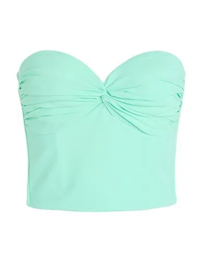 Chiara Boni La Petite Robe Woman Top Turquoise Size 6 Polyamide, Elastane In Blue
