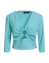 Chiara Boni La Petite Robe Woman Top Turquoise Size 10 Polyamide, Elastane In Blue
