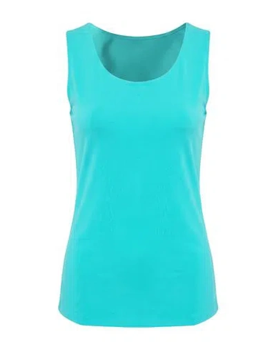 Chiara Boni La Petite Robe Woman Top Turquoise Size 2 Polyamide, Elastane In Blue
