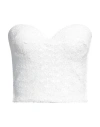 CHIARA BONI LA PETITE ROBE CHIARA BONI LA PETITE ROBE WOMAN TOP WHITE SIZE 10 POLYAMIDE, ELASTANE, POLYESTER
