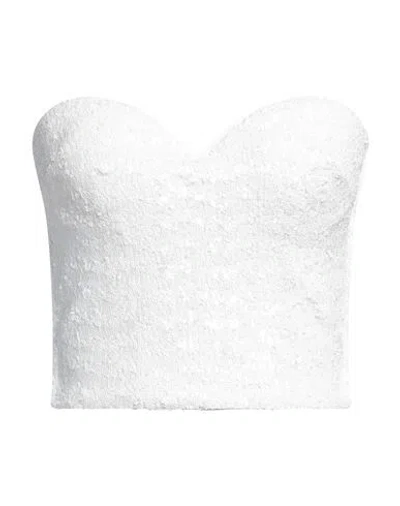 Chiara Boni La Petite Robe Woman Top White Size 10 Polyamide, Elastane, Polyester