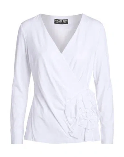 Chiara Boni La Petite Robe Woman Top White Size 2 Cotton, Polyamide, Elastane