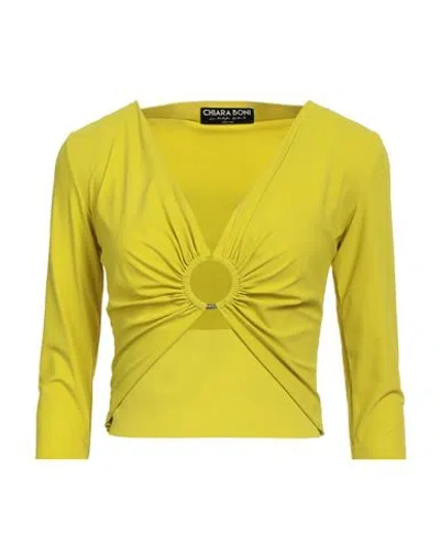 Chiara Boni La Petite Robe Woman Top Yellow Size 6 Polyamide, Elastane