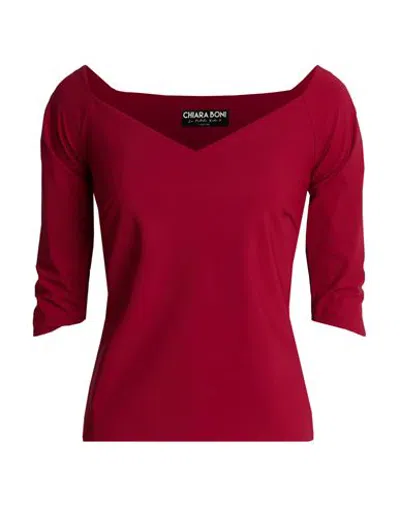 Chiara Boni La Petite Robe Woman T-shirt Burgundy Size 4 Polyamide, Elastane In Red