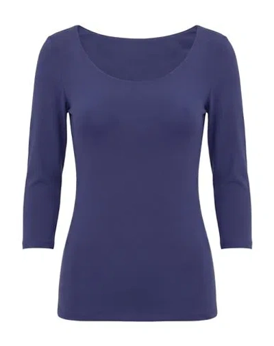 Chiara Boni La Petite Robe Woman T-shirt Dark Purple Size 4 Polyamide, Elastane In Blue