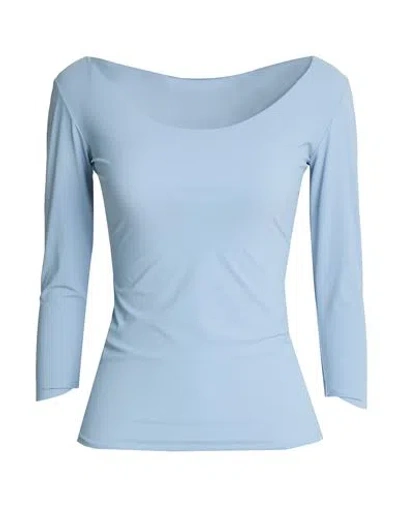 Chiara Boni La Petite Robe Woman T-shirt Light Blue Size 2 Polyamide, Elastane