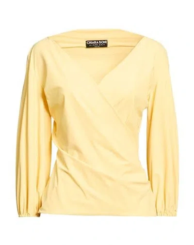 Chiara Boni La Petite Robe Woman T-shirt Pastel Yellow Size 10 Polyamide, Elastane