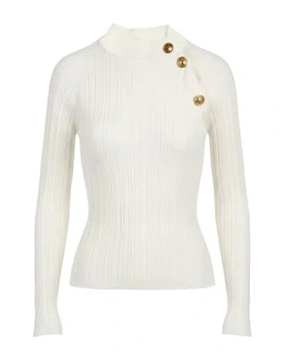 Chiara Boni La Petite Robe Woman Turtleneck White Size M Viscose, Polyester