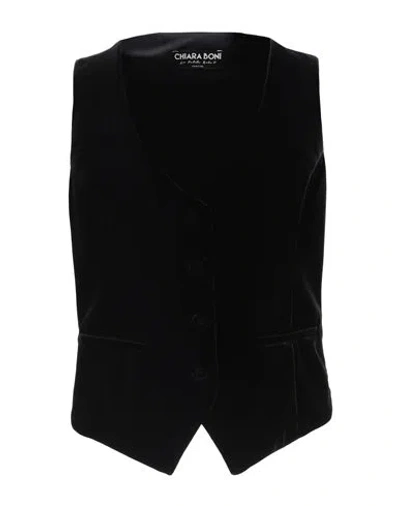 Chiara Boni La Petite Robe Woman Tailored Vest Black Size 6 Polyester, Polyamide, Elastane