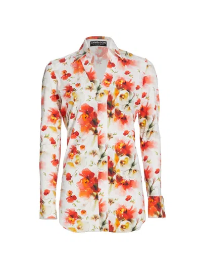 Chiara Boni La Petite Robe Women's Atena Floral Slim-fit Shirt In Autumn Blush