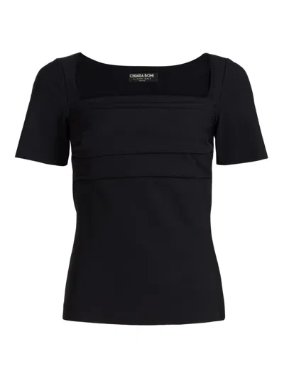 Chiara Boni La Petite Robe Women's Bahy Square Neck Top In Black