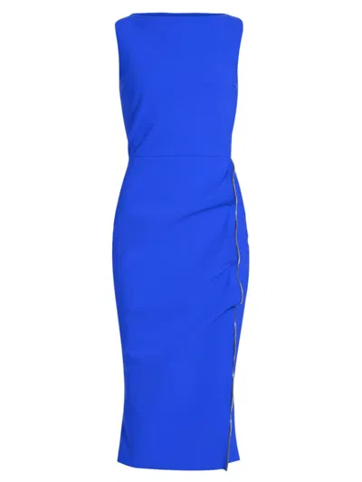 Chiara Boni La Petite Robe Women's Branka Zipper Cocktail Dress In Blue Klein