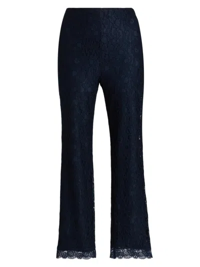 Chiara Boni La Petite Robe Women's Brett Lace Straight-leg Pants In Black