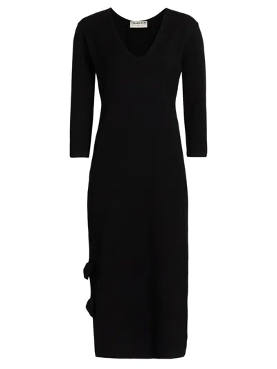 Chiara Boni La Petite Robe Women's Dillak Pepper V-neck Knit Dress In Black