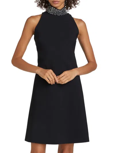 Chiara Boni La Petite Robe Women's Ditte Crystal Minidress In Black